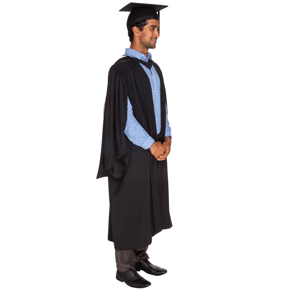 UWS bachelor graduation gown and mortarboard set