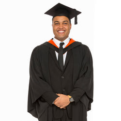 University of Tasmania bachelor graduation gown, academic hood and graduation hat