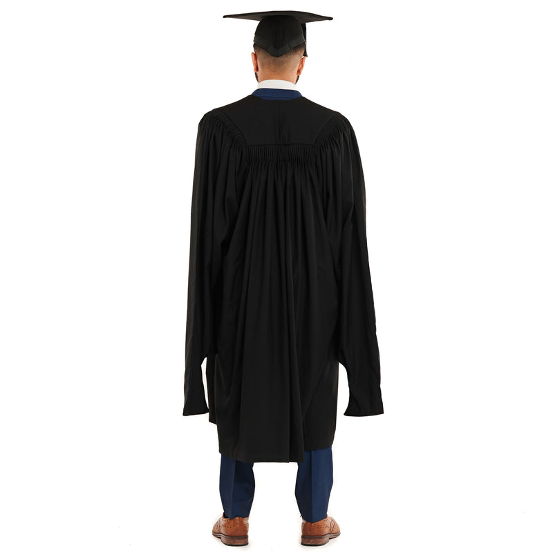 Masters graduation outfit from behind 