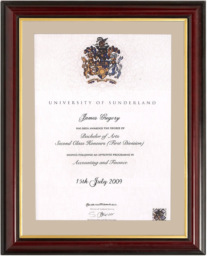 Traditional Degree Frame